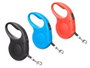 MASCOW Flexi Mascota Laisses Extensibles 5 Mètres, Lot de 3 (Couleurs : Bleu, Noir, Rouge)