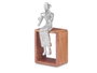 Giftdecor Figurine Métal Flûte Argentée avec Support Bois 13x27x13 cm (Set de 6)