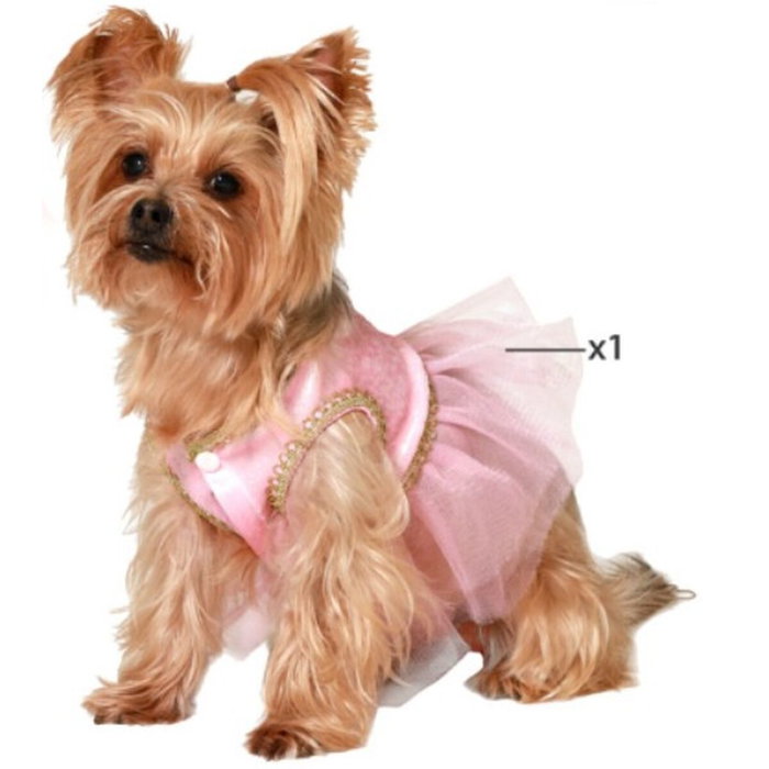 BigBuy Pets Déguisement Danseuse Classique Rose Taille L