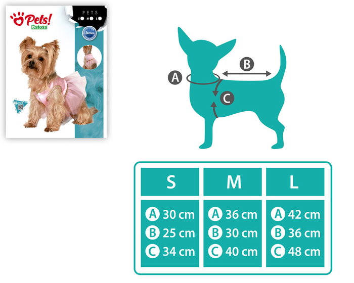 Déguisement pour Chien et Chat Tutu de Ballerine Rose - Taille L