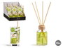 Acorde Mikado Diffuseur 50 ml avec Bâton Bambou Vert 7x17x5 cm Verre et Bois (Set de 12)