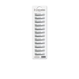 Tres Claveles Coupe-ongles avec Lime Chromé 6 cm, Lot de 12