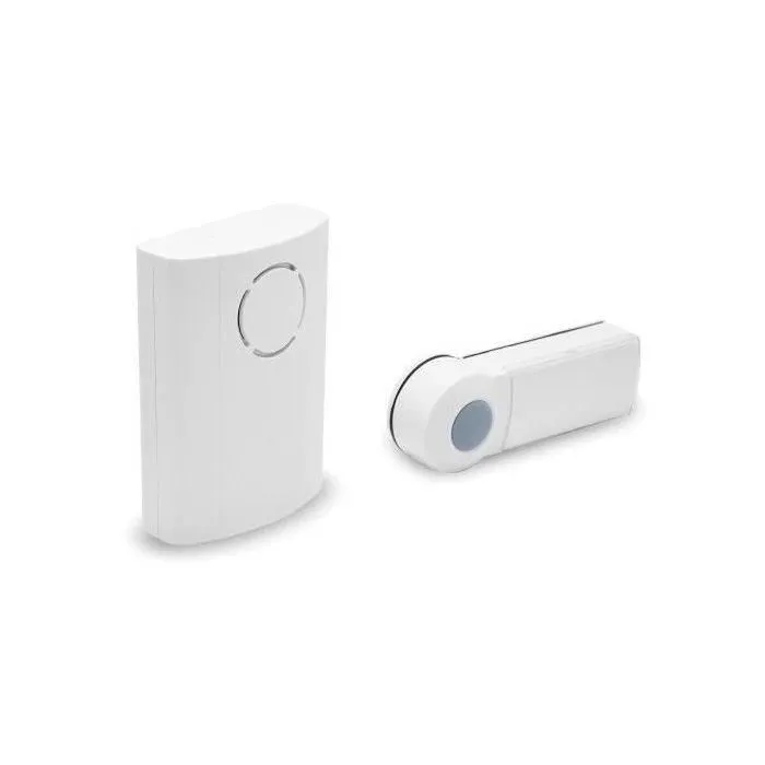 Extel Carillo - Carillon sans fil portée 100m avec 36 sonneries et bouton étanche IP44