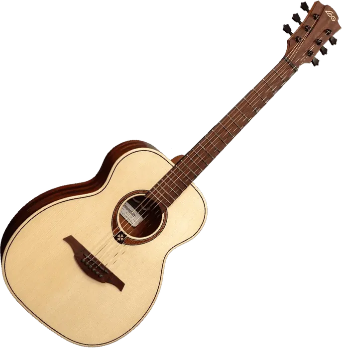LAG Guitare Acoustique Travel Tramontane A/E Abeto Natural - Guitare de voyage électro-acoustique