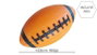 Poessa Bismark Design Ballon de Rugby en PVC 23cm 160g Couleur Orange et Noir Red