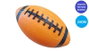Poessa Bismark Design Ballon de Rugby en PVC 23cm 160g Couleur Orange et Noir Red