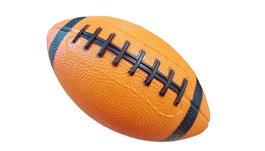 Poessa Bismark Design Ballon de Rugby en PVC 23cm 160g Couleur Orange et Noir Red