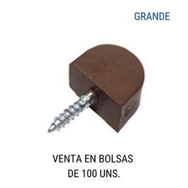 HERRAJES ALK Support d'étagère marron avec vis zincée, lot de 100