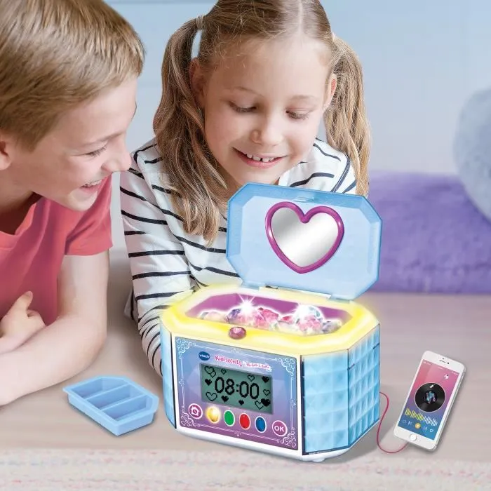 VTech - Boîte à bijoux Kidisecrets - Écran rétroéclairé - Multifonction - Pour enfants de 4 ans et plus - Bleu VTech - Boîte à bijoux Kidisecrets - Écran rétroéclairé - Multifonction - Pour enfants de 4 ans et plus - Bleu
