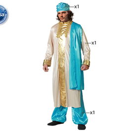 Déguisement Adulte Homme Hindou Beige avec Turban - Pantalon et Tunique - Taille M-L