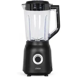 Livoo Blender Mixeur 600 W - Capacité 1.5 L, 2 Vitesses, Lames Inox 22 000 tours/min - Noir - Idéal pour Smoothies et Soupes