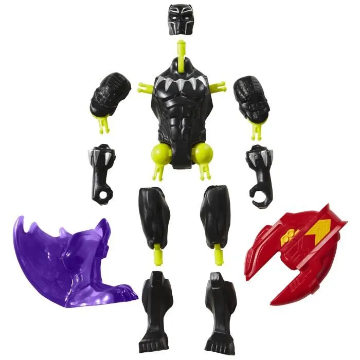Hasbro Marvel MixMashers Black Panther - Figurine de 12 cm personnalisable avec accessoires à mélanger et combiner - Dès 4 ans Hasbro Marvel MixMashers Black Panther - Figurine de 12 cm personnalisable avec accessoires à mélanger et combiner - Dès 4 ans