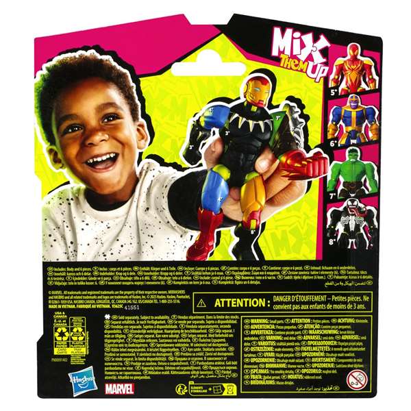 Hasbro MixMashers Black Panther - Figurine Marvel de 12 cm personnalisable