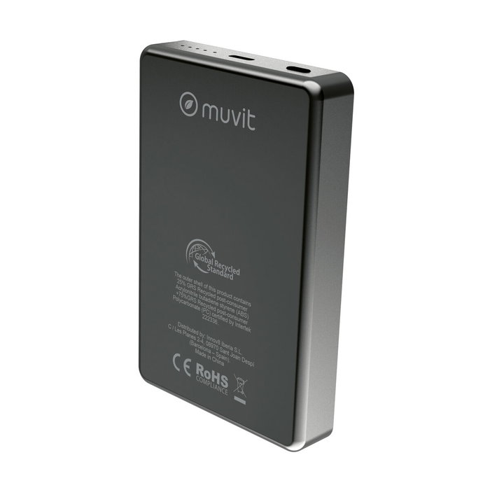 Powerbank Muvit for Change Noir Aluminium 10000 mAh