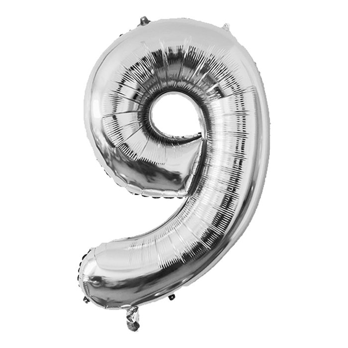 Party Time Ballon Chiffre Argenté 85 cm
