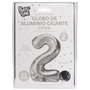Party Time Ballon Chiffre Argenté 85 cm