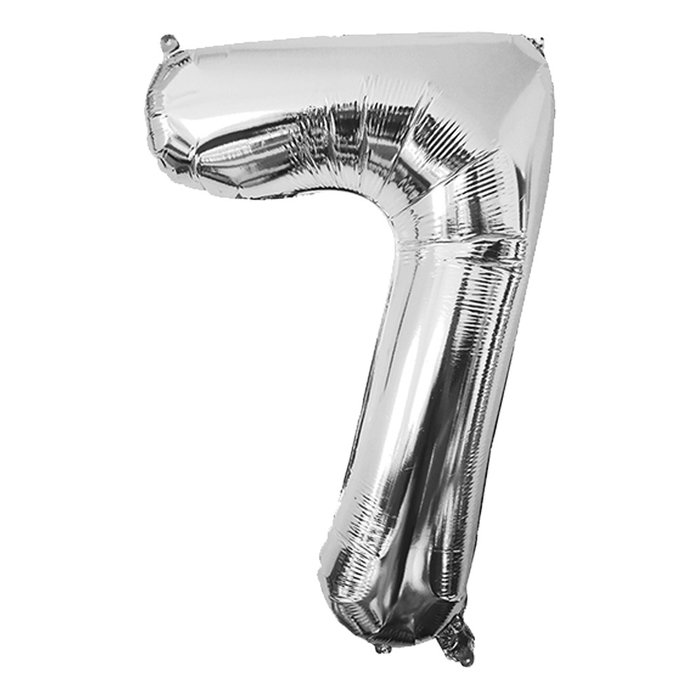 Party Time Ballon Chiffre Argenté 85 cm