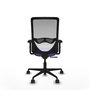 Chaise Zulema Synchro 3 positions tissu Violet Maille Blanc Base en nylon noir Accoudoir 2D Sans appui-tête Roulettes 65mm nylon