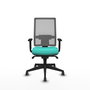 PIQUERAS Y CRESPO Chaise de bureau Horna Turquoise et gris avec mécanisme synchrone