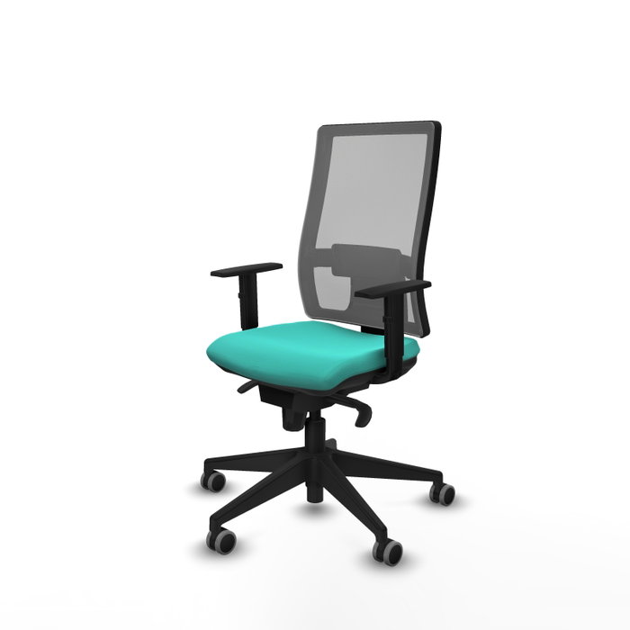 PIQUERAS Y CRESPO Chaise de bureau Horna Turquoise et gris avec mécanisme synchrone PIQUERAS Y CRESPO Chaise de bureau Horna Turquoise et gris avec mécanisme synchrone