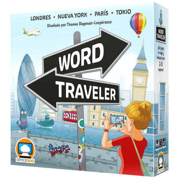 Office Dog Word Traveler ODOR01ES Jeu de Société pour 2 à 5 joueurs dès 10 ans version Espagnol Office Dog Word Traveler ODOR01ES Jeu de Société pour 2 à 5 joueurs dès 10 ans version Espagnol