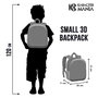 KARACTERMANIA Sac à dos Disney Stitch 3D 31 cm pour enfant, avec poche frontale en relief, compartiment principal à fermeture éclair et 2 poches latérales en filet