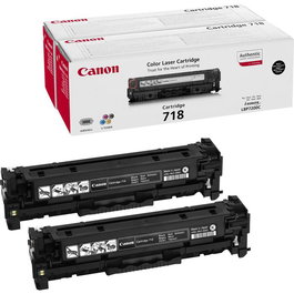 Canon 718VP - Cartouche toner noir d'origine - Compatible imprimantes i-SENSYS - Lot de 2 cartouches - Rendement approx. 6800 pages (ISO 19798)