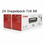 Canon Lot de deux cartouches de toner noir 718VP