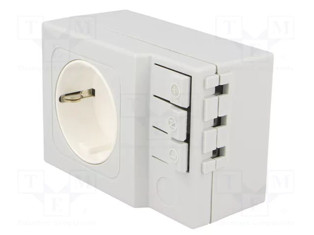 STEGO Prise simple Schuko type F pour rail DIN STEGO Prise simple Schuko type F pour rail DIN