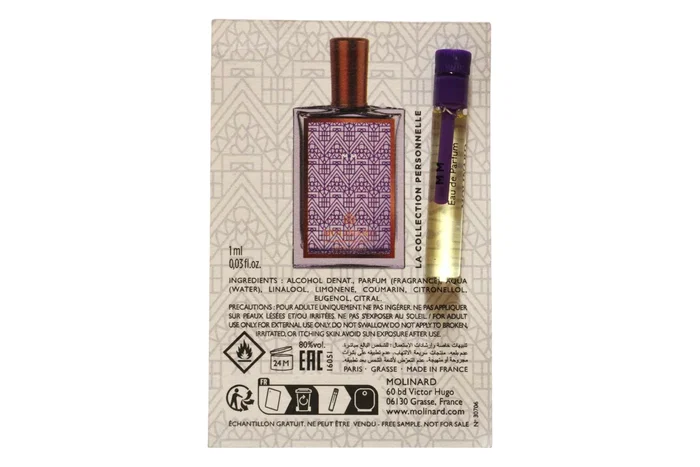 Molinard Collection Personnelle - MM Eau de Parfum Unisexe 1 ml Flacon Molinard Collection Personnelle - MM Eau de Parfum Unisexe 1 ml Flacon