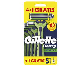 Gillette Lames de rasoir jetables SENSOR3 SENSITIVE pour Homme, 5 unités