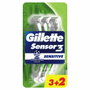 Gillette Sensor3 Sensitive Rasoirs Jetables, 5 unités