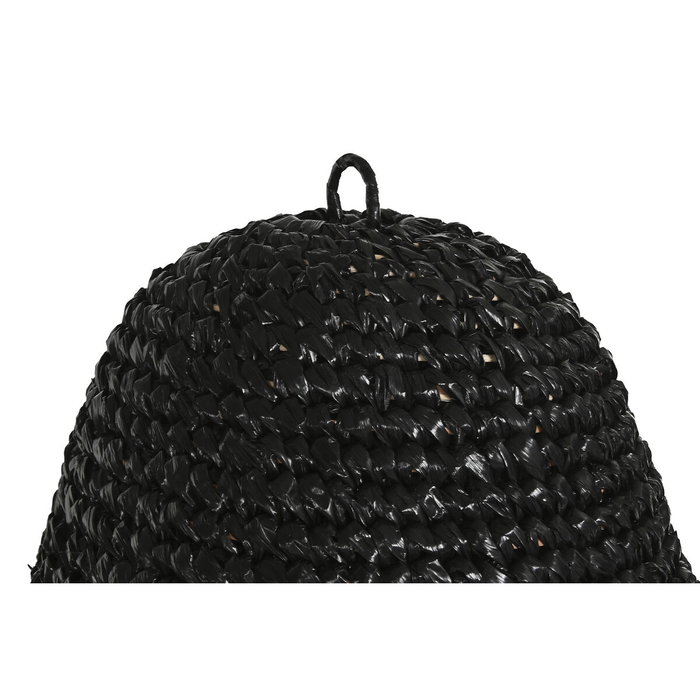 Écran de lampe Home ESPRIT Noir Raphia 60 x 60 x 80 cm