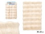 Berilo Tapis à Poils Relief 40x60 cm Beige en PET avec Base Antidérapante (Set de 12)