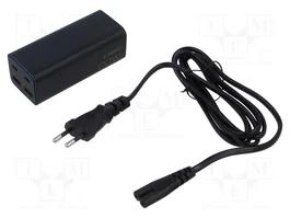 GEMBIRD Chargeur de réseau 100W GaN USB-A et USB-C noir