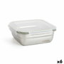 Bidasoa Récipient Hermétique Acier Inoxydable Theo 1200 mL (6 Unités) 18,3x18,3x6,8 cm