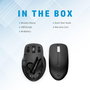 HP 435 Souris sans fil multi-appareils avec capteur multi-surface et autonomie 24 mois - Conception ergonomique pour gaucher et droitier