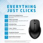 HP 435 Souris sans fil multi-appareils avec capteur multi-surface et autonomie 24 mois - Conception ergonomique pour gaucher et droitier