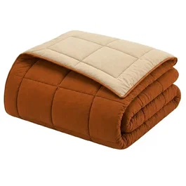 Toison D'Or CALGARY - Couette Chaude Microfibre 400gr/m² - Ocre & Galet - 220 x 240 cm
