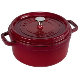 Staub Rôtissoir rond 24cm rouge cerise
