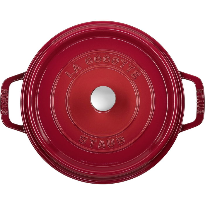 Staub Rôtisseur rond 24cm rouge cerise
