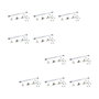 Emuca Lot de 10 pistons pour portes Relevable H, 11kg, course 80mm, avec loquets, acier et plastique, gris métallisé