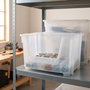 TAYG Gaveta apilable et encajable 50 L, Transparent