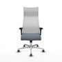 Piqueras y Crespo Chaise de Bureau Albacete XL Gris et Blanc