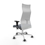 Piqueras y Crespo Chaise de Bureau Albacete XL Gris et Blanc