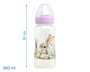 KioKids Biberon Anticolique 360 mL Tetine Universelle Silicone - Collection Little Sauvages (Lavande, +6 mois)