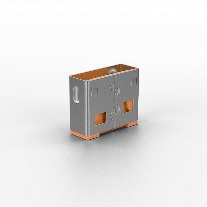 Lindy - Bloqueur de port USB Type A sans clé - Lot de 10 - Code couleur : Orange - Prévention d'accès physique