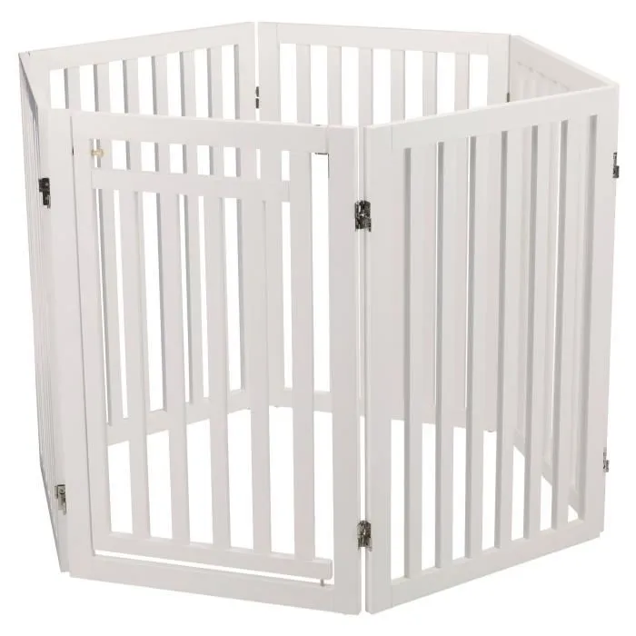 TRIXIE 39363 Barrière avec Porte Ajustable pour Chien et Chat, 60-160 cm x 81 cm, Blanc, Limite l'Accès aux Pièces TRIXIE 39363 Barrière avec Porte Ajustable pour Chien et Chat, 60-160 cm x 81 cm, Blanc, Limite l'Accès aux Pièces