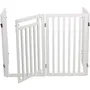TRIXIE 39363 Barrière avec Porte Ajustable pour Chien et Chat, 60-160 cm x 81 cm, Blanc, Limite l'Accès aux Pièces