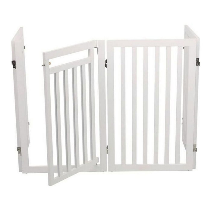 Trixie Barrière avec porte ajustable 60-160 cm x 81 cm - Blanc